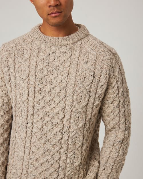 on model image of Hudson Aran Cardigan