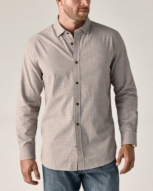 on model image of Brushed Cotton Shirt
