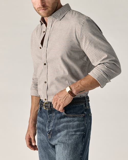 on model image of Brushed Cotton Shirt