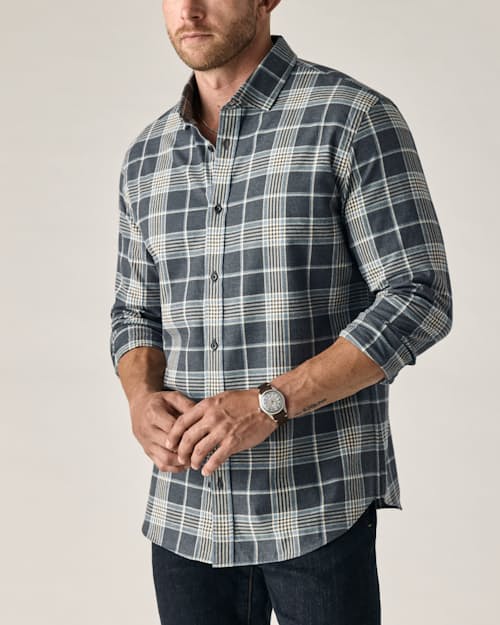 on model image of Brushed Cotton Shirt