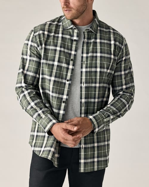 on model image of Brushed Cotton Shirt