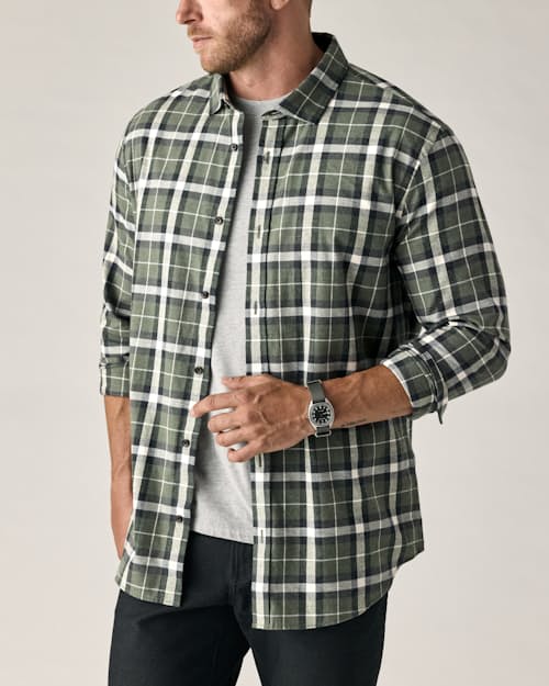 on model image of Brushed Cotton Shirt