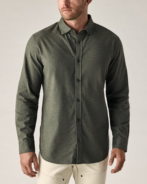 on model image of Brushed Cotton Shirt