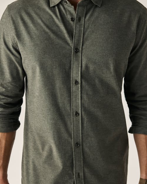 on model image of Brushed Cotton Shirt