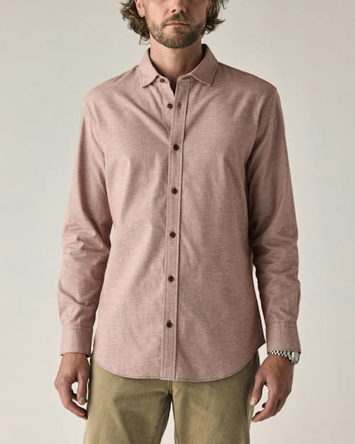 on model image of Brushed Cotton Shirt
