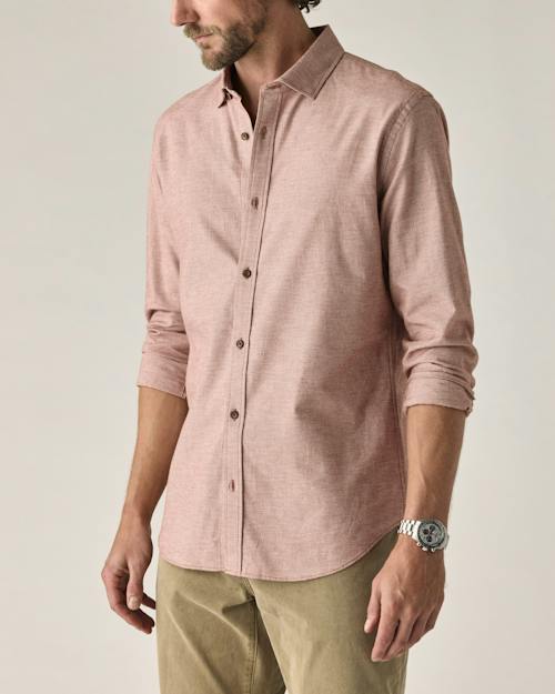 on model image of Brushed Cotton Shirt