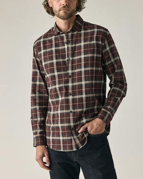 on model image of Brushed Cotton Shirt