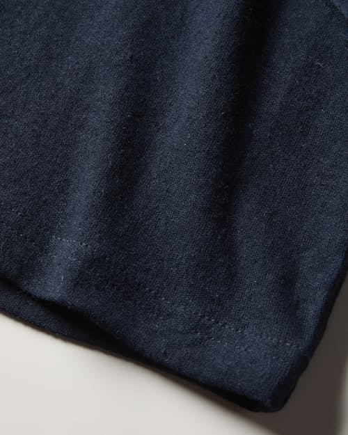 laydown detail image of Cotton Linen Long Sleeve Polo