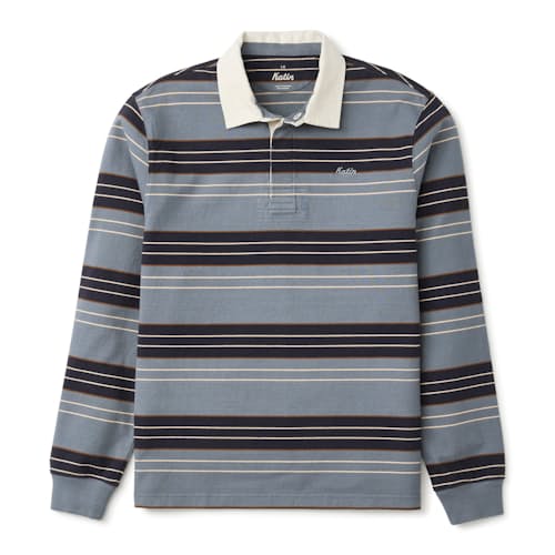 laydown image of Greg Long Sleeve Rugby Polo