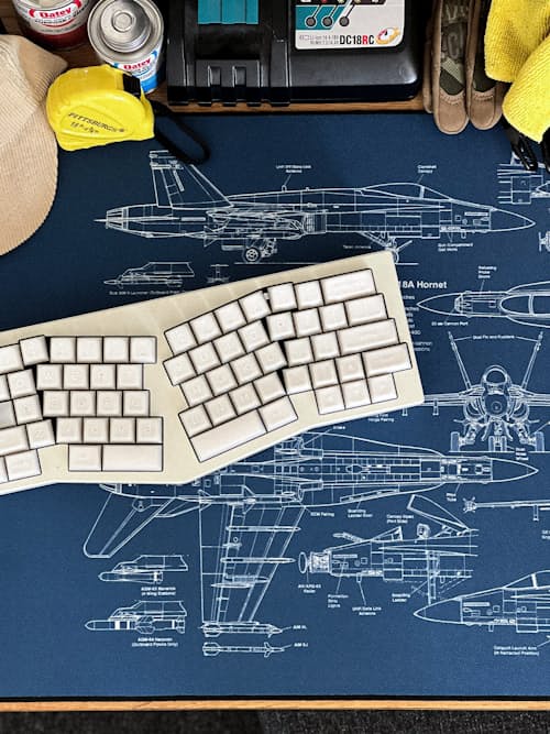 lifestyle image of 18A Hornet Blueprint Mousepad