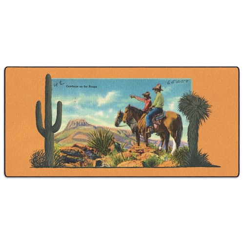 laydown image of Cowboys on the Range Mousepad