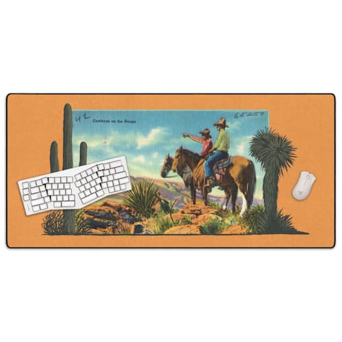 laydown image of Cowboys on the Range Mousepad