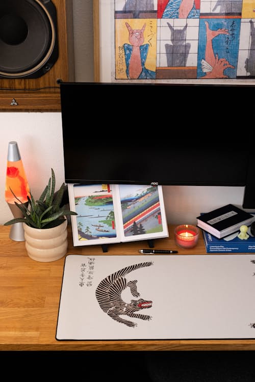 lifestyle image of Tigers by Taguchi Tomoki Mousepad