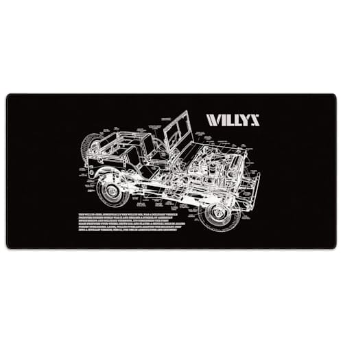 laydown image of Willys Blueprint Mousepad