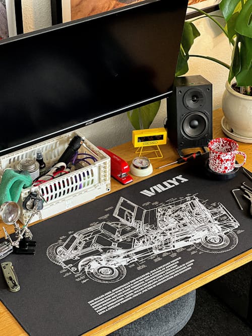 lifestyle image of Willys Blueprint Mousepad