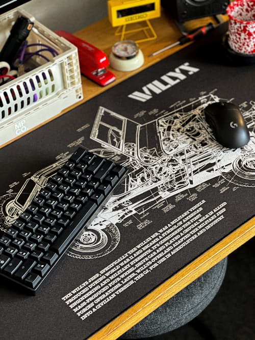 lifestyle image of Willys Blueprint Mousepad