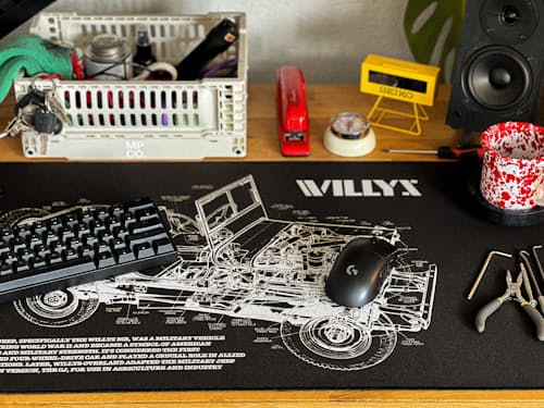 lifestyle image of Willys Blueprint Mousepad