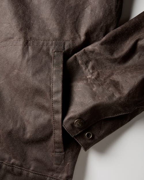 laydown detail image of James Waxed Snap Jacket