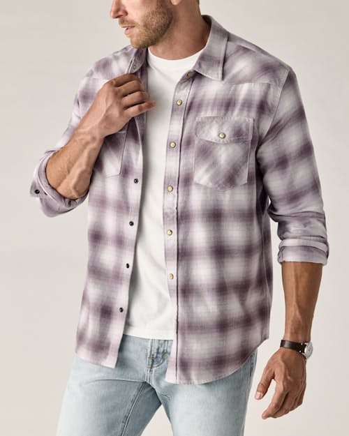 on model image of Cotton Western Shirt