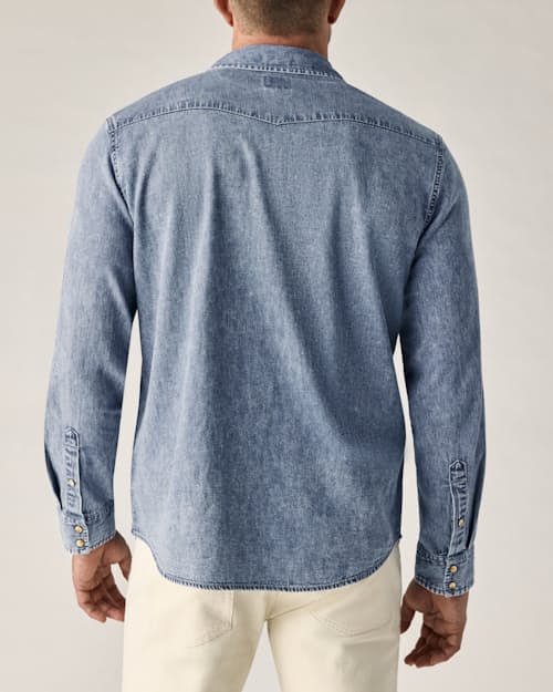 on model image of Cotton Western Shirt