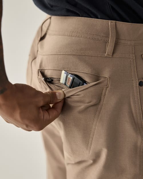 on model image of 72-Hour Merino 5-Pocket Pant - HB Straight