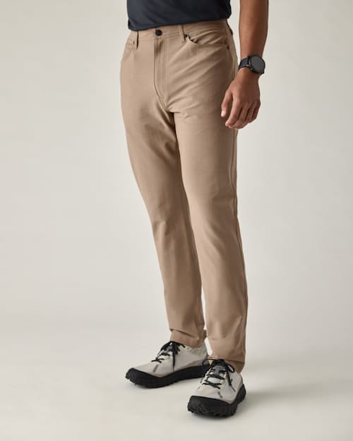 on model image of 72-Hour Merino 5-Pocket Pant - HB Athletic Tapered