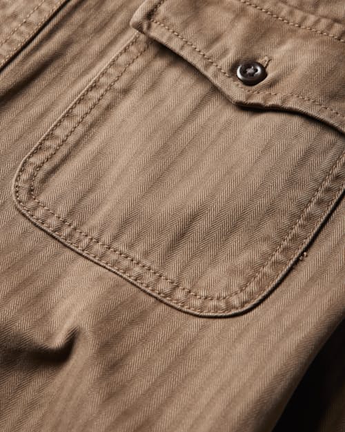 laydown detail image of Washed Herringbone Workshirt