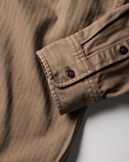 laydown detail image of Washed Herringbone Workshirt