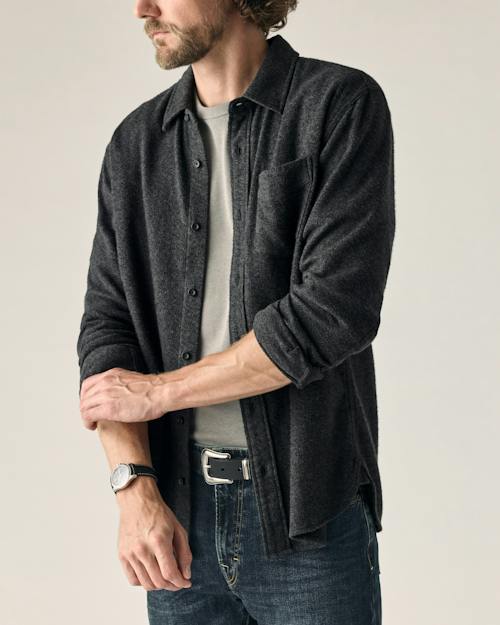 on model image of Flannel Architect Shirt