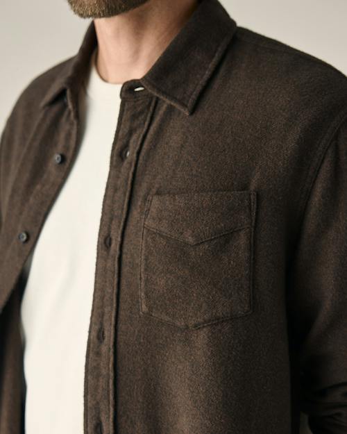 on model image of Flannel Architect Shirt