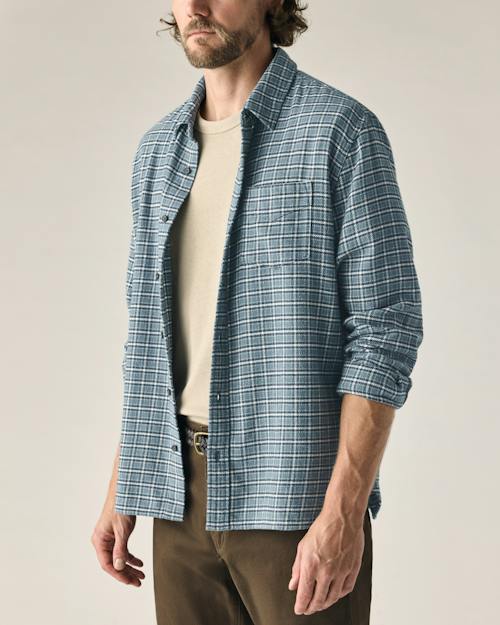 on model image of Flannel Architect Shirt