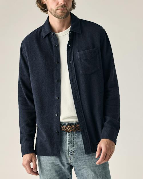 on model image of Flannel Architect Shirt