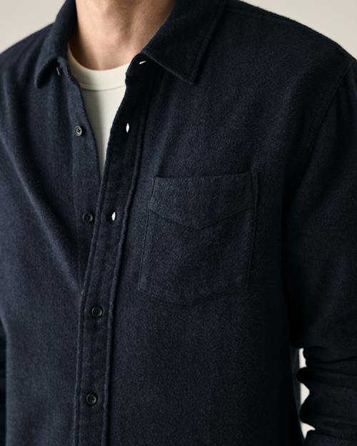 on model image of Flannel Architect Shirt
