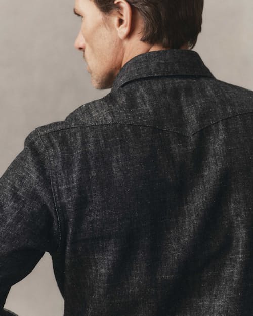 on model image of The Glacier Shirt