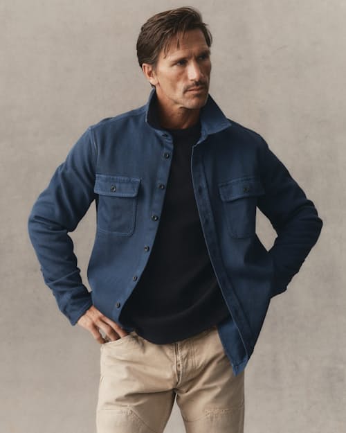 on model image of The Ledge Long Sleeve Shirt