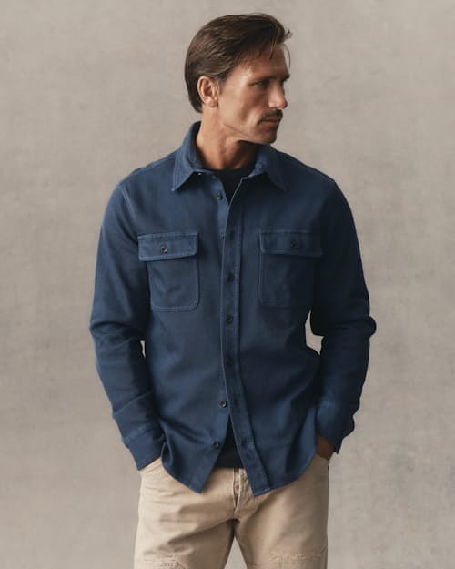 on model image of The Ledge Long Sleeve Shirt