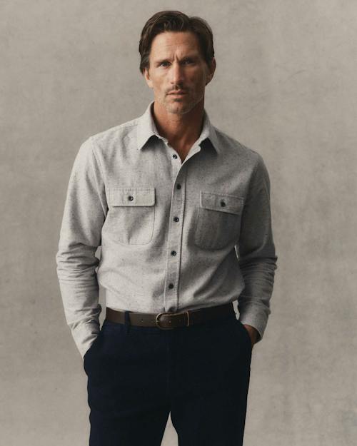 on model image of The Yosemite Shirt