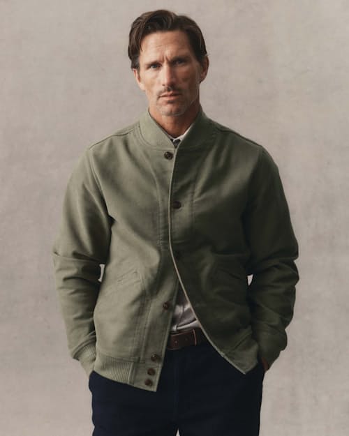 on model image of The Clark Bomber