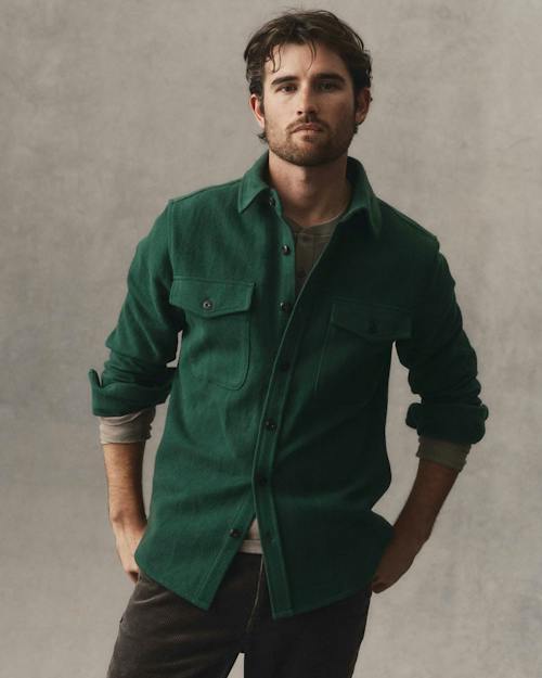 on model image of The Maritime Shirt