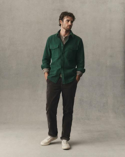 on model image of The Maritime Shirt