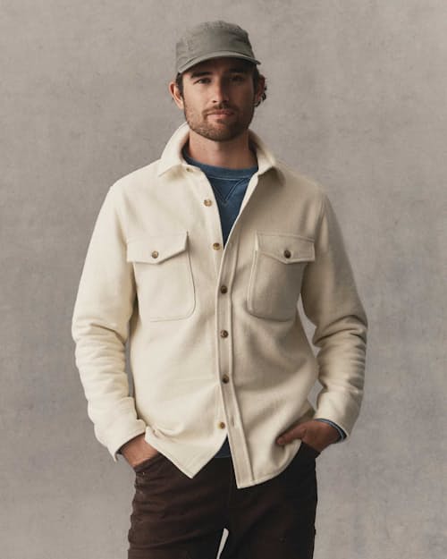 on model image of The Maritime Shirt