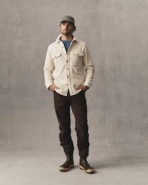 on model image of The Maritime Shirt
