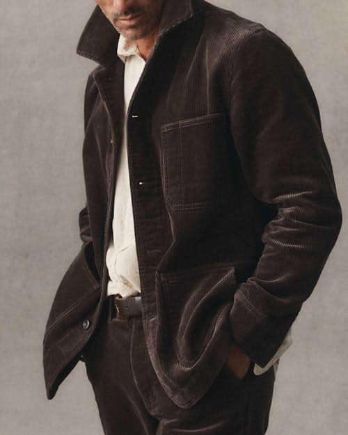 on model image of The Ojai Chore Coat