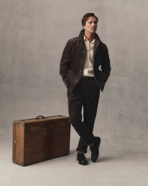 on model image of The Ojai Chore Coat