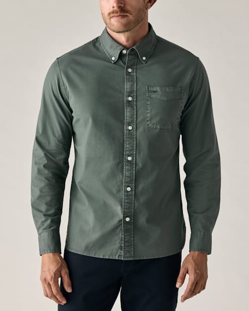 on model image of Oxford Draftsman Shirt