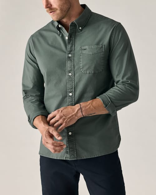 on model image of Oxford Draftsman Shirt
