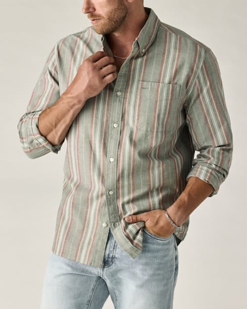 on model image of Oxford Draftsman Shirt