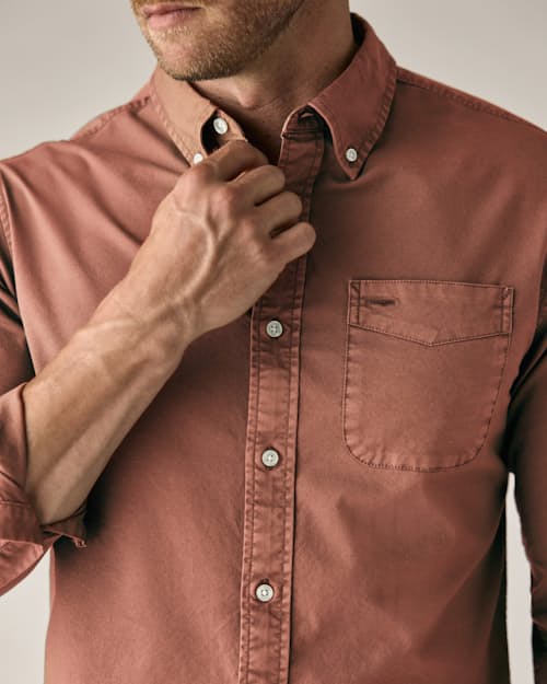 on model image of Oxford Draftsman Shirt