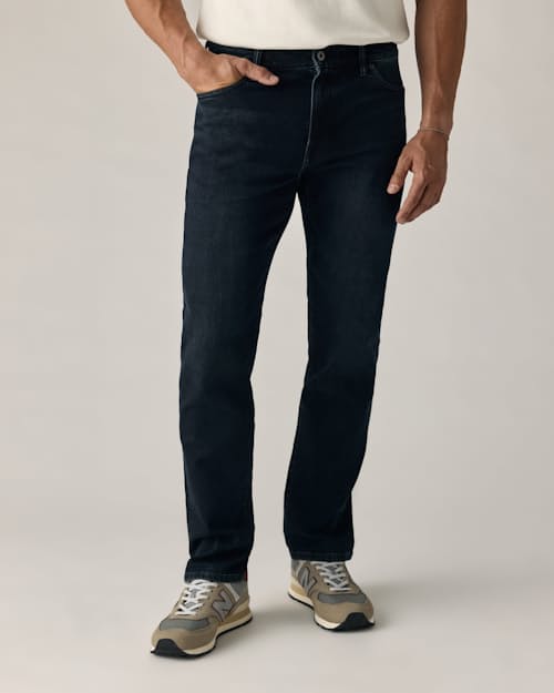 on model image of Stretch Selvedge Denim - HB Straight