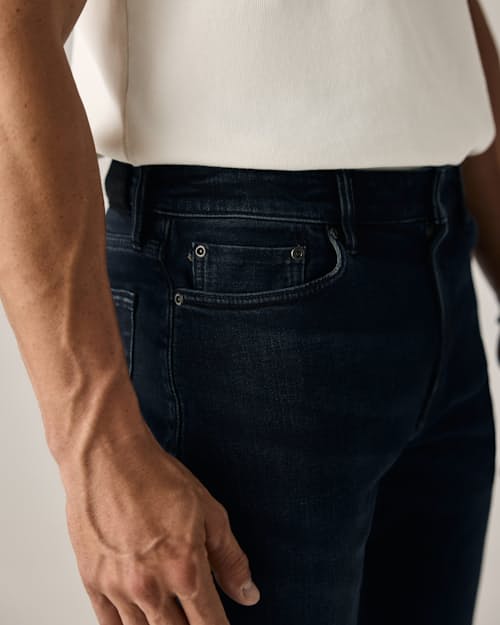 on model image of Stretch Selvedge Denim - HB Straight